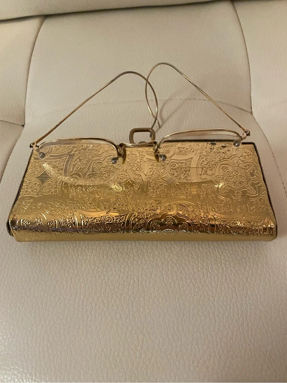 Vintage B&L 12K GF 7 Glasses With Gold Embossed Clutch Case